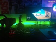 Setup gaming complet Pc/clavier/souris/casque/écran/micro avec perche/volant