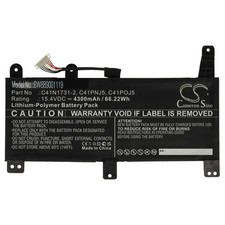 Batterie remplace Asus 4ICP5/70/81 C41N1731-2 CA436981G C41PNJ5 C41POJ5 4300mAh