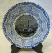 - BORDEAUX VIEILLARD ASSIETTE FAIENCE SERIE MARITIME 'GONDOLES' TTB