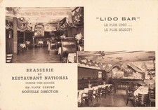 VIEUX PAPIER ANCIENNE CARTE POSTALE LIDO BAR BRASSERIE ET RESTAURANT A PARIS