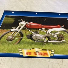 Rumi 125 Turismo 1954 fiche carte moto passion collection Atlas