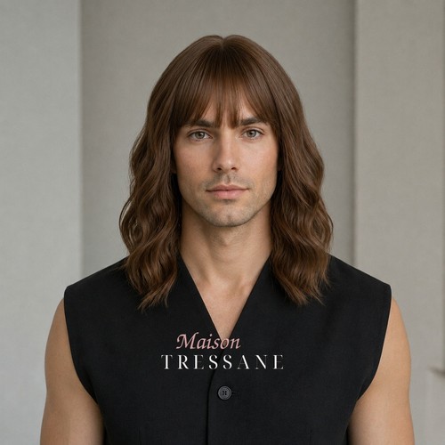Perruque homme brun - perruque, carré