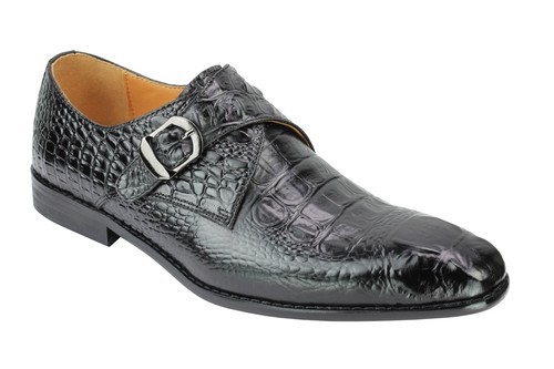 Hommes noir crocodile imprimé - noir,