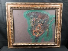 Huile sur panneau art brut - brut,