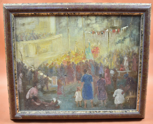 Peinture huile sur - à, bois
