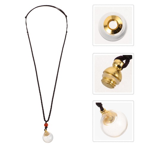 Pendentif boules verre collier - verre,