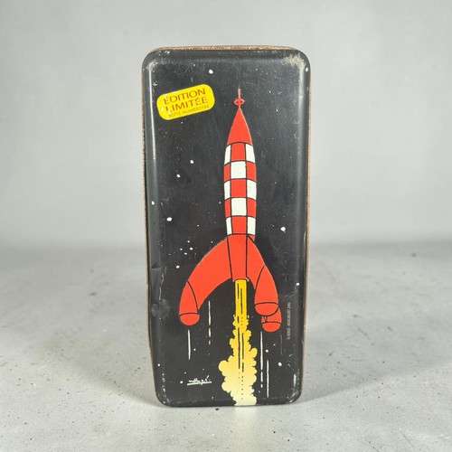Boite metal tintin fusée - boite,