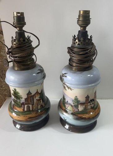 Anciens pied lampe - pied, à