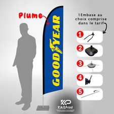 Beach flag - Oriflamme - Pneus - Goodyear - Garage - Atelier -Publicitaire