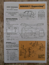 PUB AUTO DOCUMENT TECHNIQUE RENAULT SUPERCINQ 1985 Fac-Similé 4 Pages