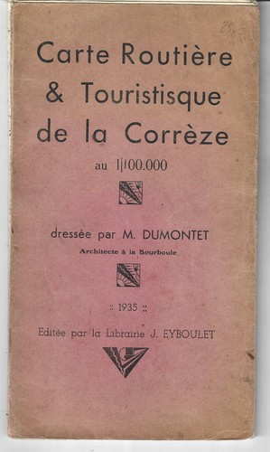 Carte routière corrèze - de, la