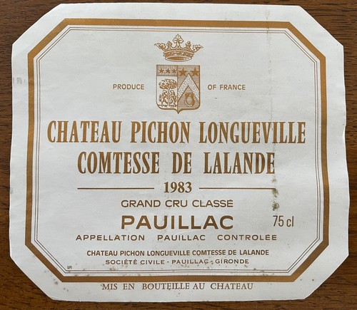étiquette château pichon - château,