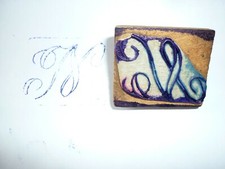 ancien tampon lettre N