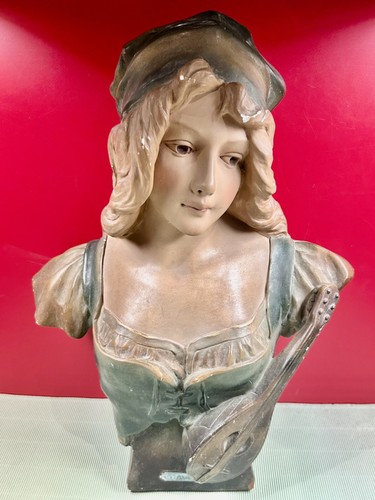 Imposant buste plâtre - en,