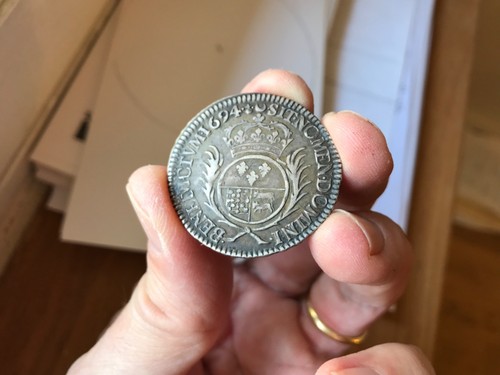 Louis xiv demi écu aux - louis, xiv-