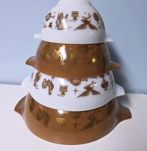 Vintage set pyrex early - pyrex,
