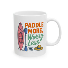 Paddle More Worry Less Mug