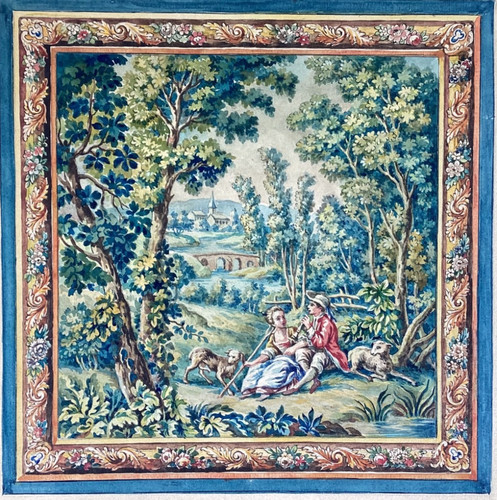 Aquarelle gravure ancienne - ou,