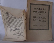 Appels et discours du général de gaulle Juin 1940 - Février 1944 | Mauvais état