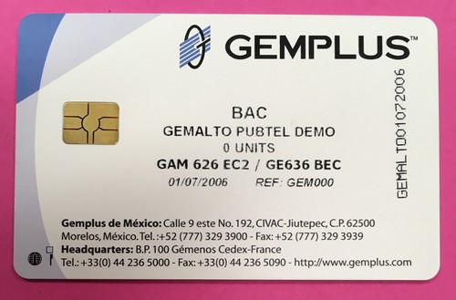 Carte test gemplus bac - de,