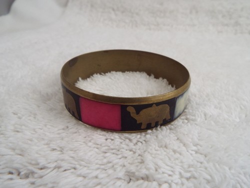 Brass elephant bangle - bangle, bracelet