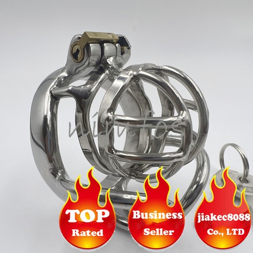 Stainless steel male chastity - steel,