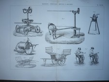 GRAVURE 1880 MATÉRIEL
