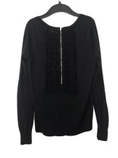 Pull noir SANDRO dos Dentelle