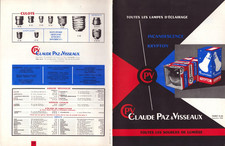 PARIS (VII°) LAMPES KRYPTON Spécialisées "Claude PAZ & VISSEAUX" Catalogue 1958