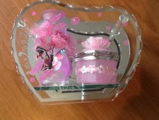 Boîte à bijoux - Art déco - vase - fleur -miroir