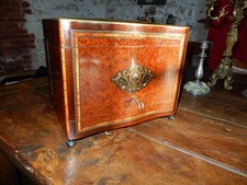 Cave à Liqueur Epoque Napoléon III Marqueterie Verres Carafes d'Origine