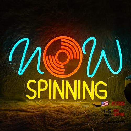 Record neon sign - neon, for