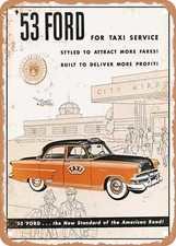 METAL SIGN - 1953 Taxi Vintage
