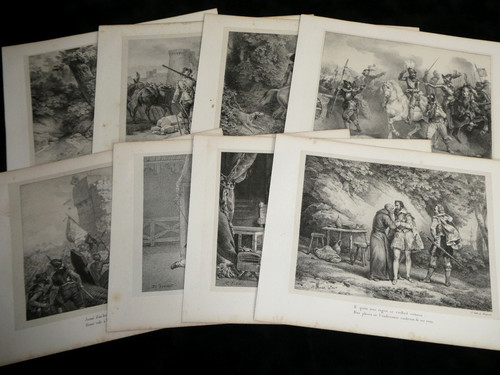 Horace vernet ensemble de 8 - ensemble,