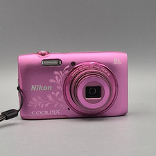 Nikon Coolpix S3600 20,1MP Digital Compact Camera Pink 8x Zoom, Charger SD Case