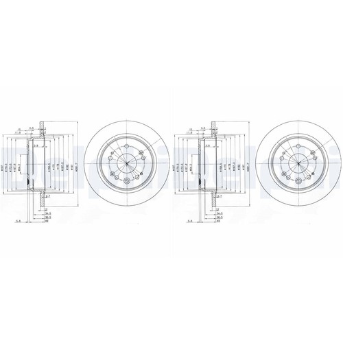 Delphi disques frein - 2x, de