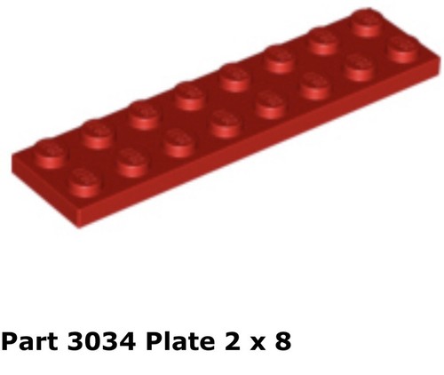 Lego 3034 red plate x - lego,