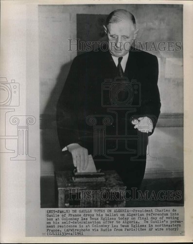 1961 press photo charles - charles, de
