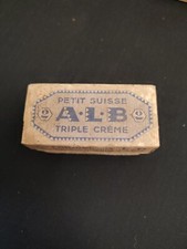 Boîte Carton Petit Suisse 1934-1948 Sté Laitière ALB l'ancêtre De Chambourcy (2)