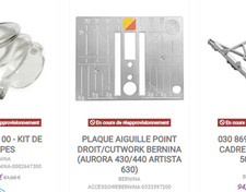 Plaque aiguille BERNINA, point droit/CUTWORK BERNINA (AURORA 430/440, ARTISTA 63