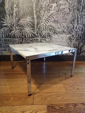 MOTTE Joseph-André STEINER-table basse RIGEL-Marbre-chromé-60x62cm-DESIGN 60