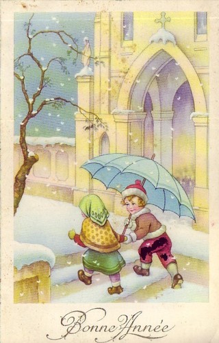 Cpa fantaisie bonne annee - cpa,