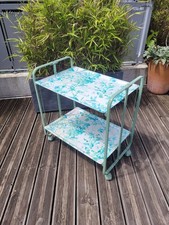 Desserte pliante vintage à fleurs