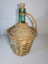 bonbonne dame Jeanne Verre 2 litres tressée Vin cave alcool. 