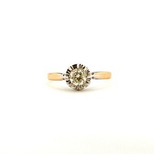 Solitaire ancien en or 18