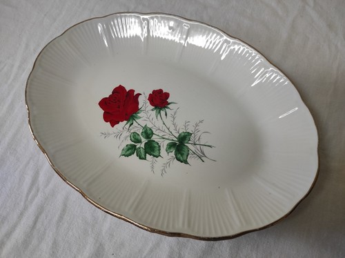 Ancien plat service ovale - service,