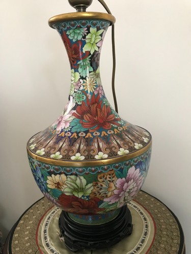 Cloisonne vase pied lampe - vase, de