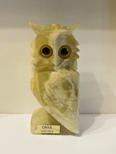 Hibou Onyx Veritable 14 Centimètres 