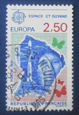 France - 1991 Europa 2.50 ₣ C.E.P.T. - Space and Guyana used (407) -
