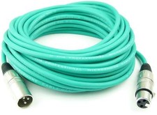 10 m Câble du microphone XLR 3 pôles symetrique VERT, Câble DMX DJ PA Adam Hall